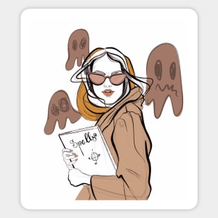 Spooky girl Sticker